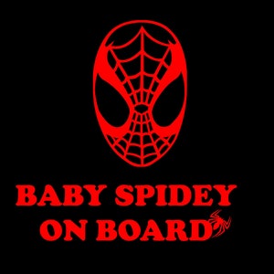 Spiderman spidey baby on board  car decal sticker