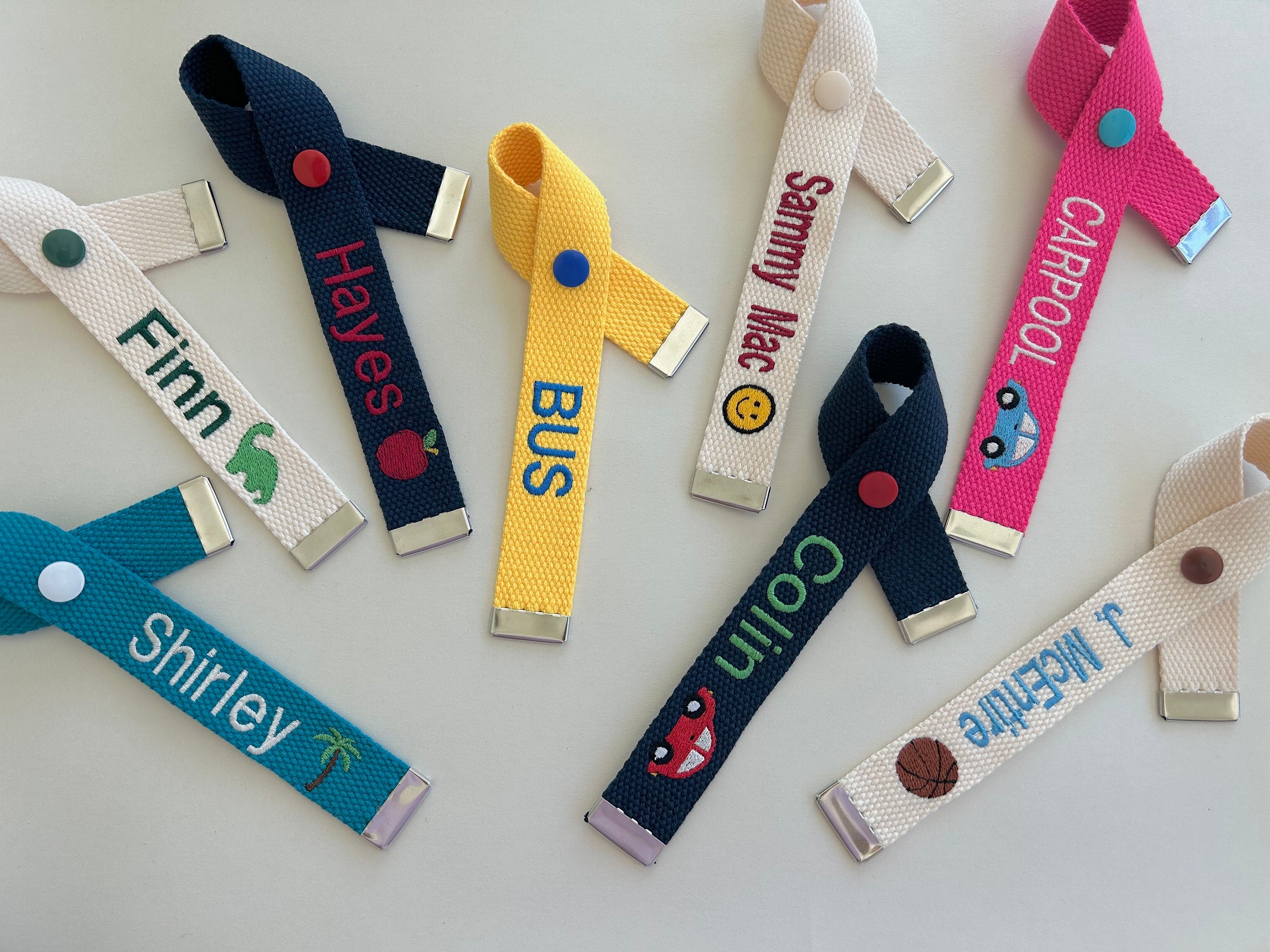Personalized Name Tag, Ribbon Type, Custom Key chain, Bag Name Tag, Bag Accessory, Gift idea, Personalized Gift, ID Tag, Lunchbox, School