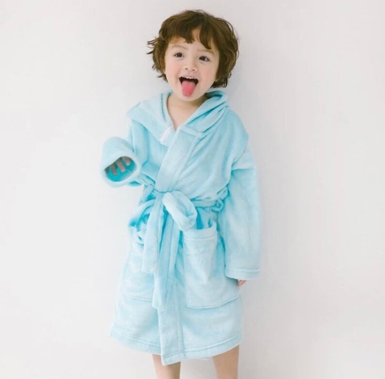 Personalized Kids Hooded Robes Swim Robe Kids Coverup Etsy