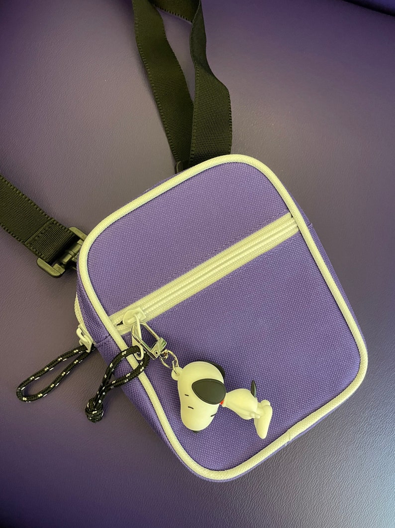 Bag Charm Snoopy Charlie Brown Heart Charm Bag Etsy