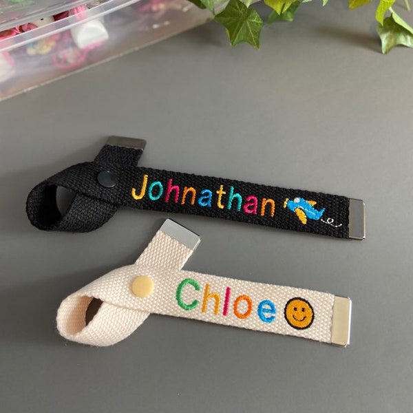 Personalized Name Tag, Bag Name Tag, Diaper Bag Accessory, Gift idea, Kids Name Tag, Kids Personalized Gift, Multi color Tag, One of a kind