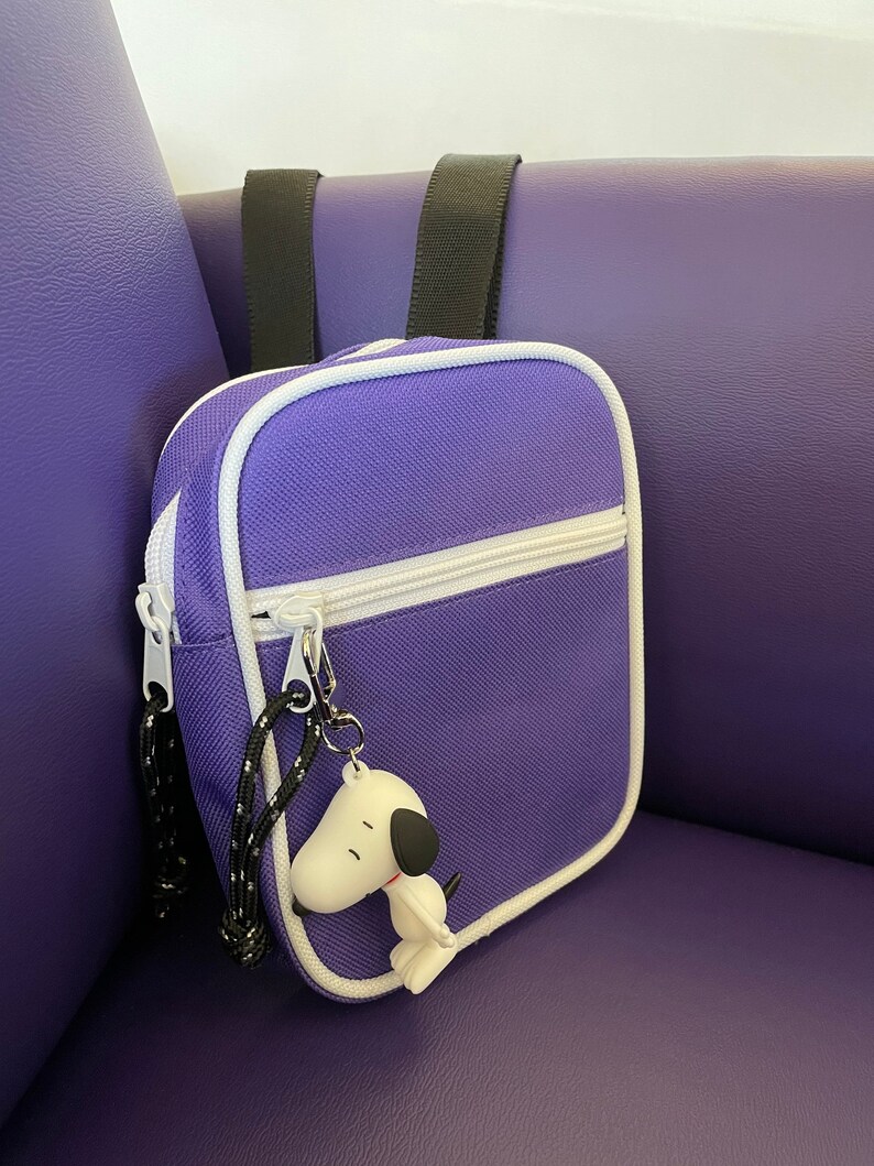 Bag Charm Snoopy Charlie Brown Heart Charm Bag Etsy