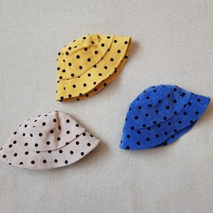 Kids Corduroy Polka dot Bucket Hats, Toddler Bucket Hats, Cute Kids Hat, Kids Fashion, Unisex, High Quality, Warm Winter Hat, One Size,