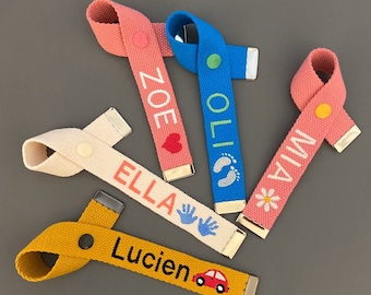 Personalized Name Tag, Ribbon Type, Custom Key chain, Bag Name Tag, Bag Accessory, Gift idea, Personalized Gift, ID Tag, Lunchbox, School