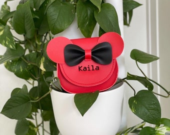 Personalized Girl Purse, Mouse Crossbody Purse, Toddler Crossbag, Kids fashion, Kids bag, Kids Accessories, Little Girl Purse, Small Handbag
