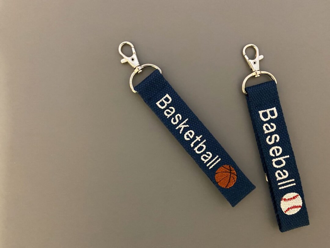 Personalized Sports Name Tag, Custom Key Chain, Basketball, Baseball, Football, Soccer Name Tag