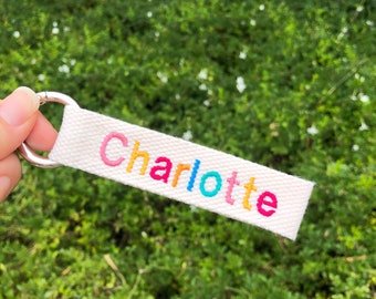 Multicolor Cute Name Tag, Personalized Name Tag, Custom Key chain, Bag Name Tag, Gift idea, Custom Name Tag, Personalized Gift, Rainbow