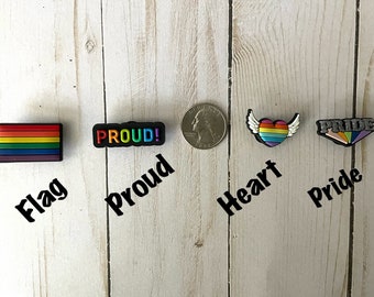 Pride Shoe Charms / LGBTQ shoe accessories / Shoe Charms