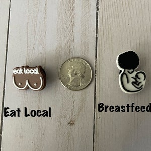 Breastfeeding Shoe Charms / breastfeeding mom shoe accessories / Shoe Charms