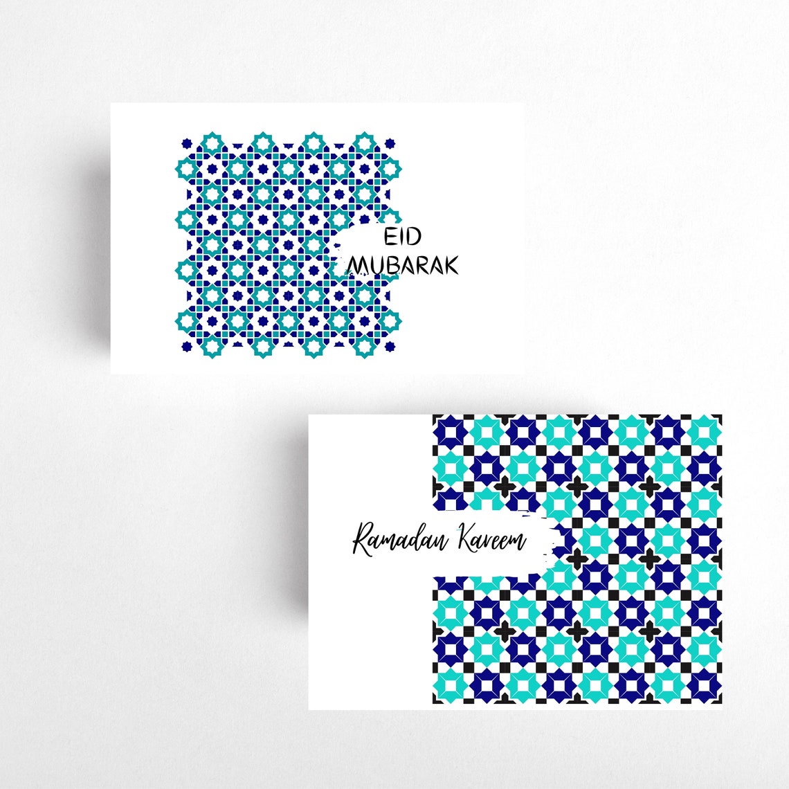 bundle of 4 ramadan and eid mubarak printable card eid etsy