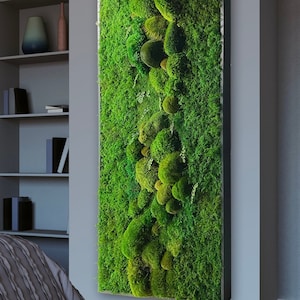Moss wall art. Preserved Moss wall. Plant wall. Moss art. Statement Moss Art