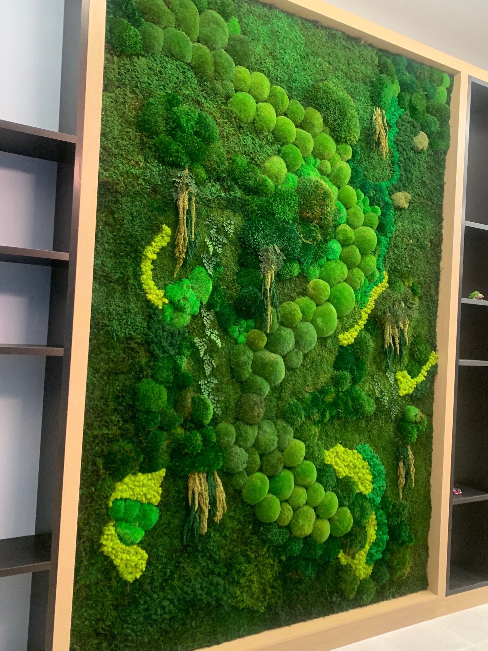 Green Wall. Living Wall. Office Wall Art. Custom Size Moss | Etsy