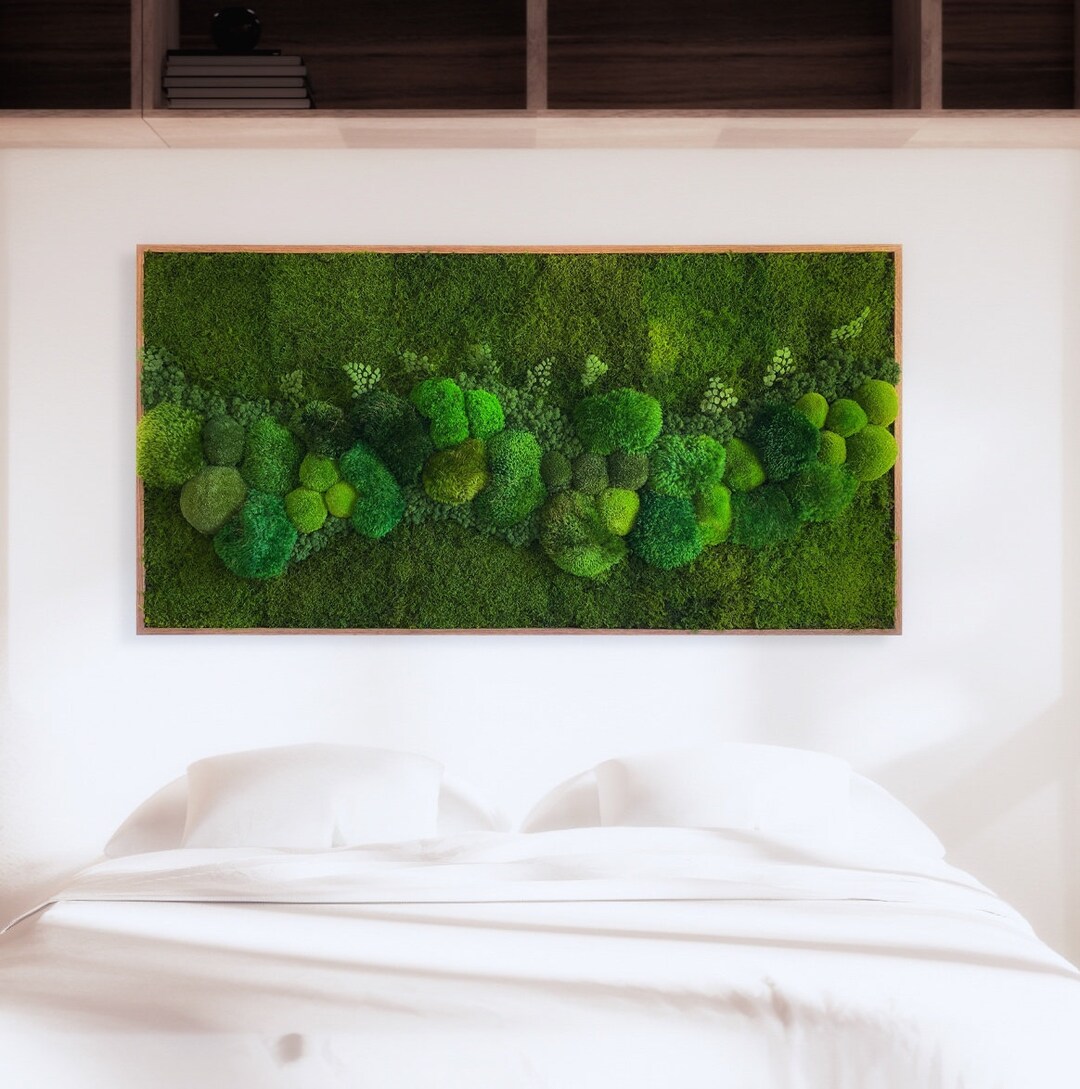 Moss Wall Art. Preserved Moss Decor. Plant Wall. Moss Art. Etsy