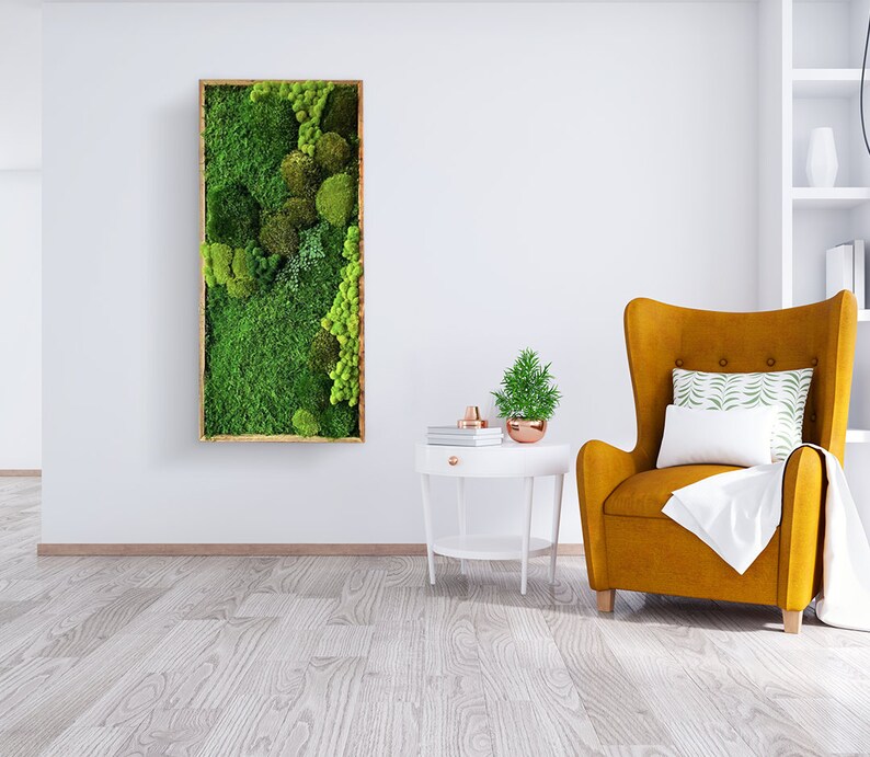 Moss Wall Art Preserved moss Nature Art Moss wall Etsy