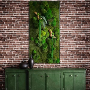 Moss wall art. Preserved Moss decor. Plant wall. Moss art. Statement Art