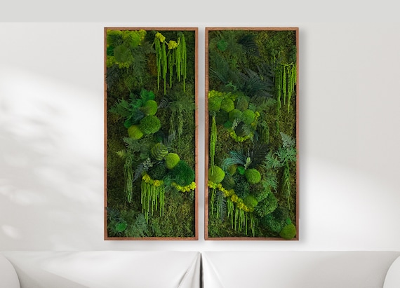  Living Moss Wall Art, Indoor Green Walls, Ideal for Work  Environments, Preserved Moss Decor, Floral Artistry, Moss Wall, Flower  Sculpture, Plant Art, Preserved Art (40 x 18) : Handmade Products