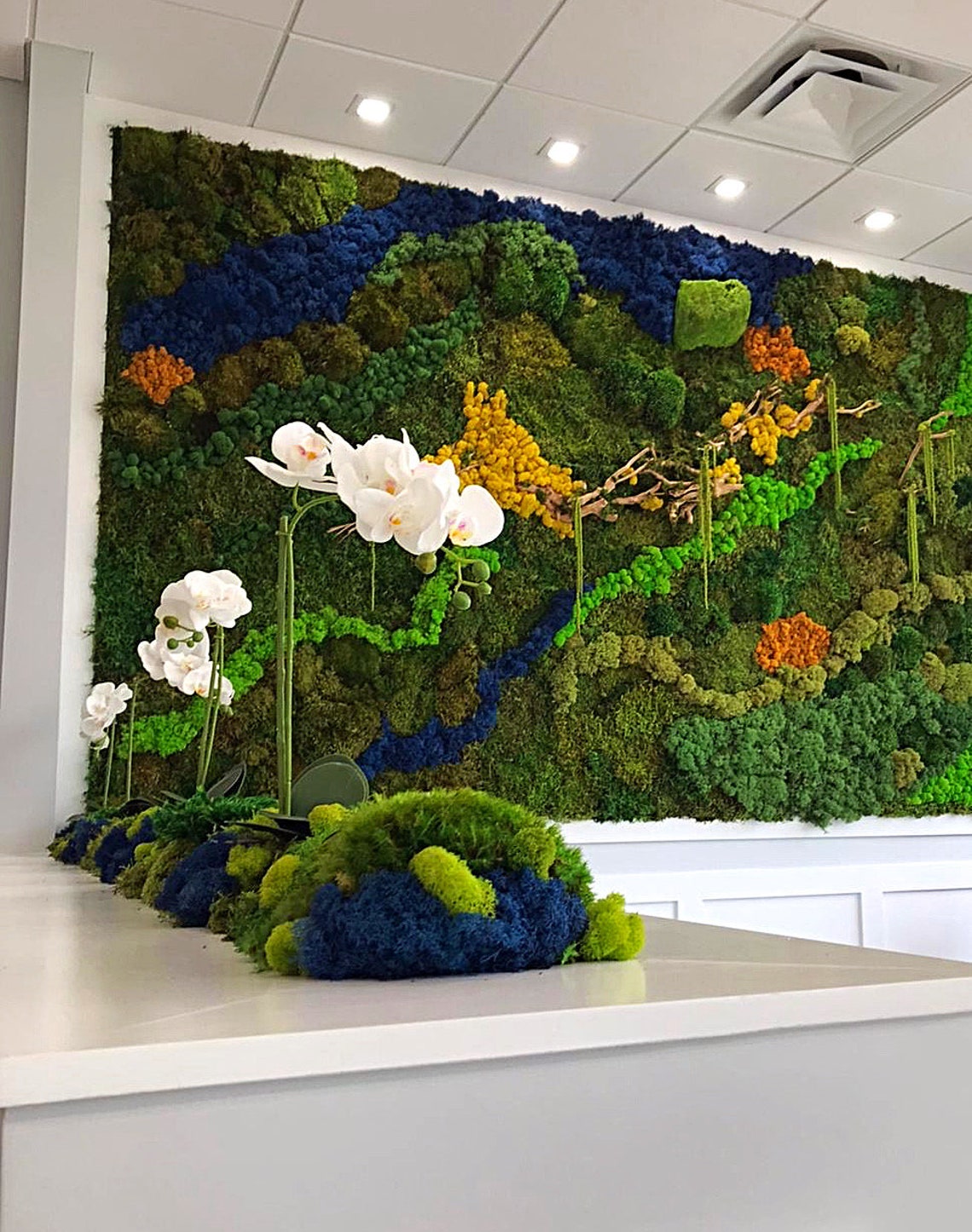 Green Wall. Living Wall. Office Wall Art. Custom Size Moss Etsy