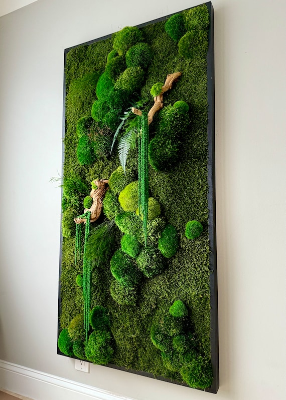 プリザーブドモスのウォールアート：ローリングヒルズのステートメント