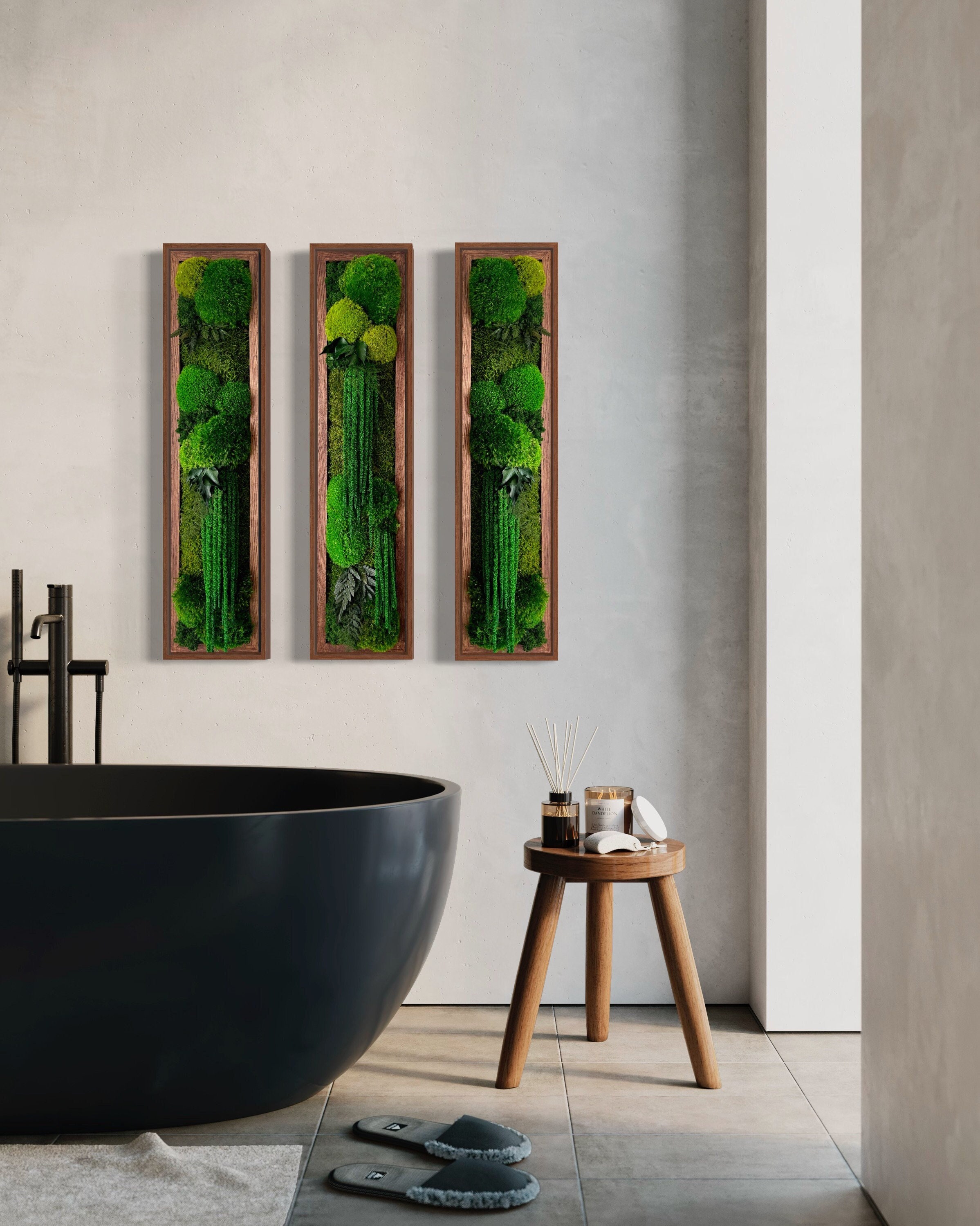 moos wandkunst. mooswand. moos-kunst-panels. grüne wanddeko. - etsy.de