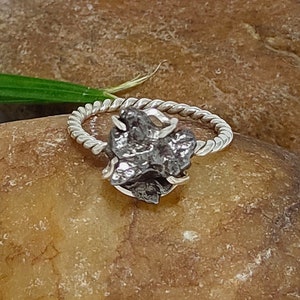 Meteorite Ring, Raw Meteorite Ring, 925 Silver Ring, Campo Del Cielo Meteorite Ring, Healing Meteorite, Authentic Meteorite, Sale