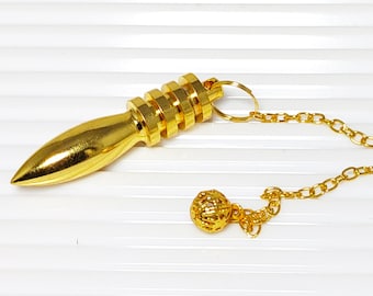 Pêndulo de Cobre/Latão, Pêndulo de Meditação, Pêndulo de Radiestesia, Pêndulo para Adivinhação, Pêndulo Rikki, Equilíbrio de Chakras, Cura Espiritual