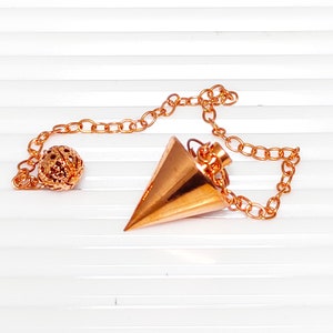 Copper Metal Well Balanced Divination Meditation Pendulum, Dowsing Pendulum, Pendulum For Divination, Point Pendulum, Mediation Pendulum