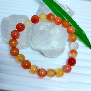 Carnelian Bracelet, Red Carnelian Bead Bracelet, Stretch Bracelet, Natural Carnelian Bracelet, Healing Carnelian Crystal, Sale