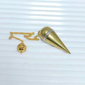 Metaphysical Point Pendulum, Dowsing Pendulum, Pendulum For Divination, Copper Pendulum with Chain, Rikki Pendulum, Mediation Pendulum