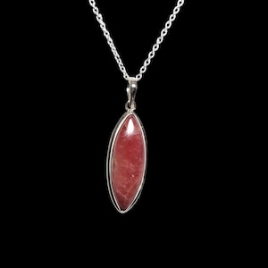 Rhodochrosite Pendant, Rhodochrosite Necklace, 925 Silver Pendant, Pink Rhodochrosite Gemstone, Rhodochrosite Crystal, Sale