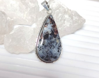 Astrophyllit 925 Sterling Silber Anhänger, Natürlicher Cabochon