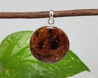 Pietersite Pendant, Pietersite Necklace, 925 Silver Pendant, Natural Pietersite, Pietersite Cabochon, Round Pietersite, Sale