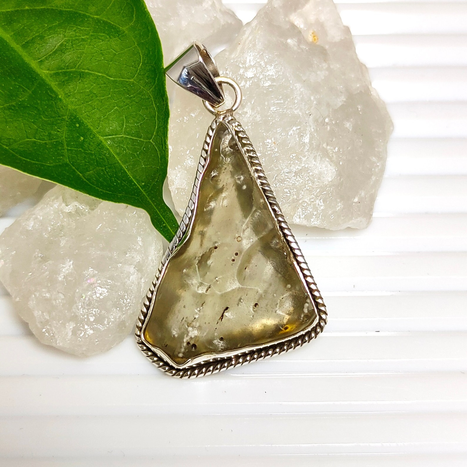 Libyan Desert Glass Pendant Libyan Desert Glass Necklace Etsy
