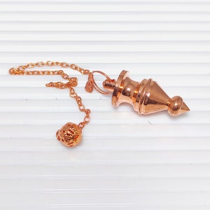 Dowsing Pendulum, Pendulum For Divination, Metaphysical Point Pendulum, Copper Pendulum with Chain, Rikki Pendulum, Mediation Pendulum