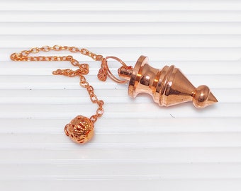 Pêndulo de Radiestesia, Pêndulo para Adivinhação, Pêndulo de Ponto Metafísico, Pêndulo de Cobre com Corrente, Pêndulo Rikki, Pêndulo de Meditação