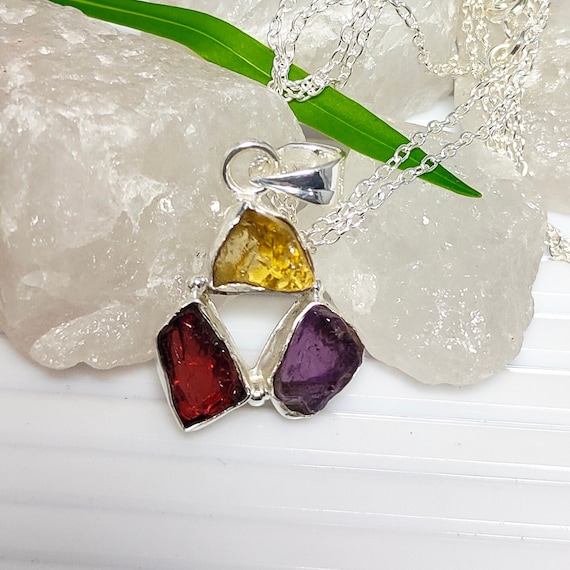 Pendentif Citrine Et Argent 925 - Ovale - Jaune - 1,6g - Occasion