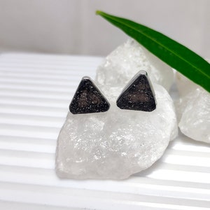Agni Manitite Stud Earring, 925 Silver Earring, Agni Manitite Earring, Pearl of the Divine Fire, Tektite Earrings, Sale