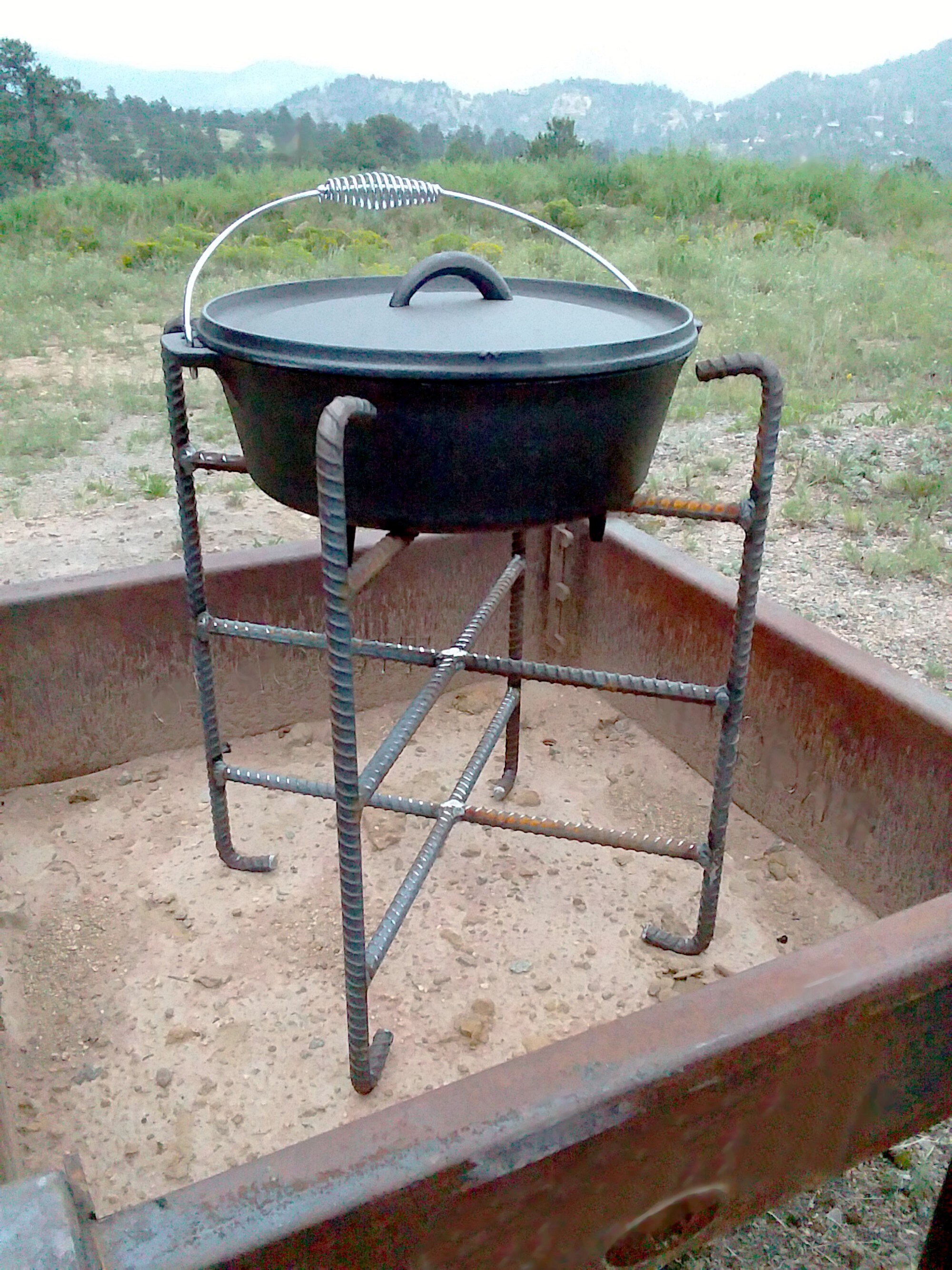 Discada fire pit stand Vertical log grate Etsy