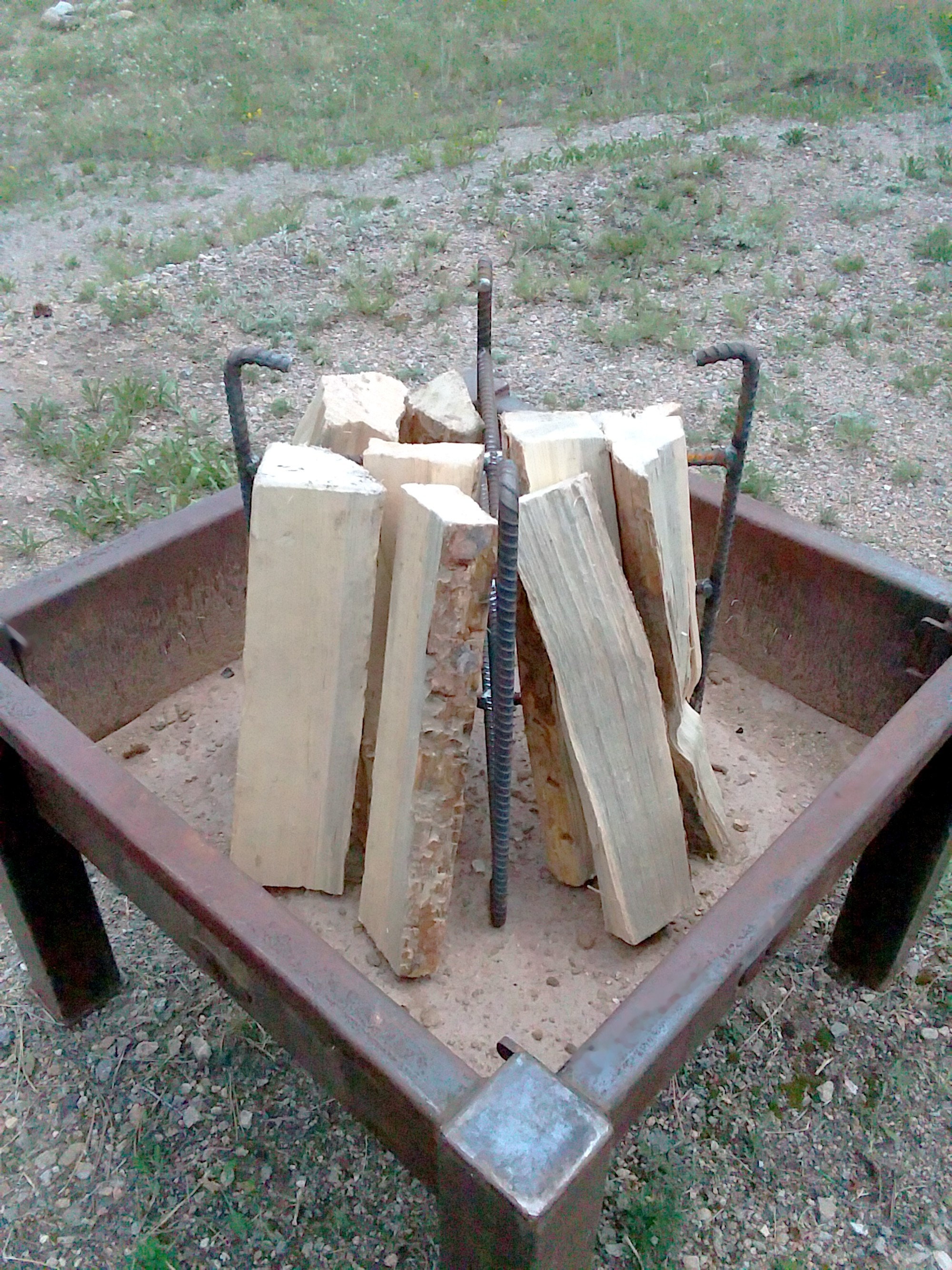 Discada fire pit stand Vertical log grate Etsy