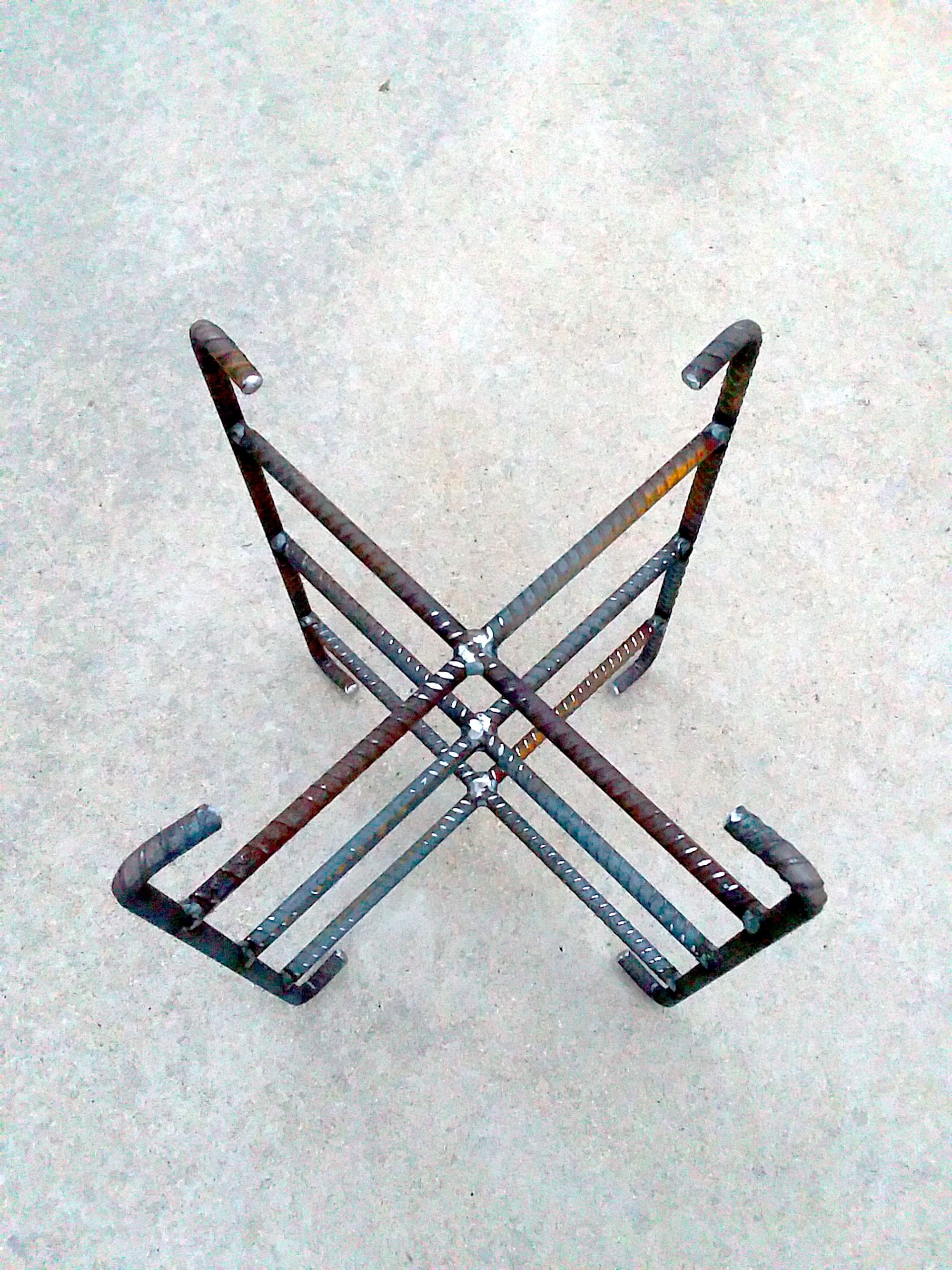 Discada fire pit stand Vertical log grate Etsy