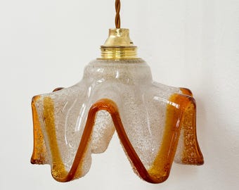 Vintage Murano Wall Sconces, Shell Wall Light, Mazzega, La Murrina, Glass, Crystal, Murano, Shell Sconce, Murano, Italy, Midcentury