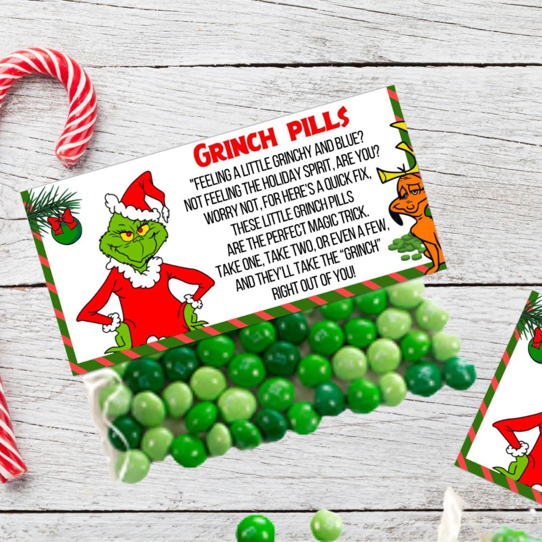 Grinch Pill Printable