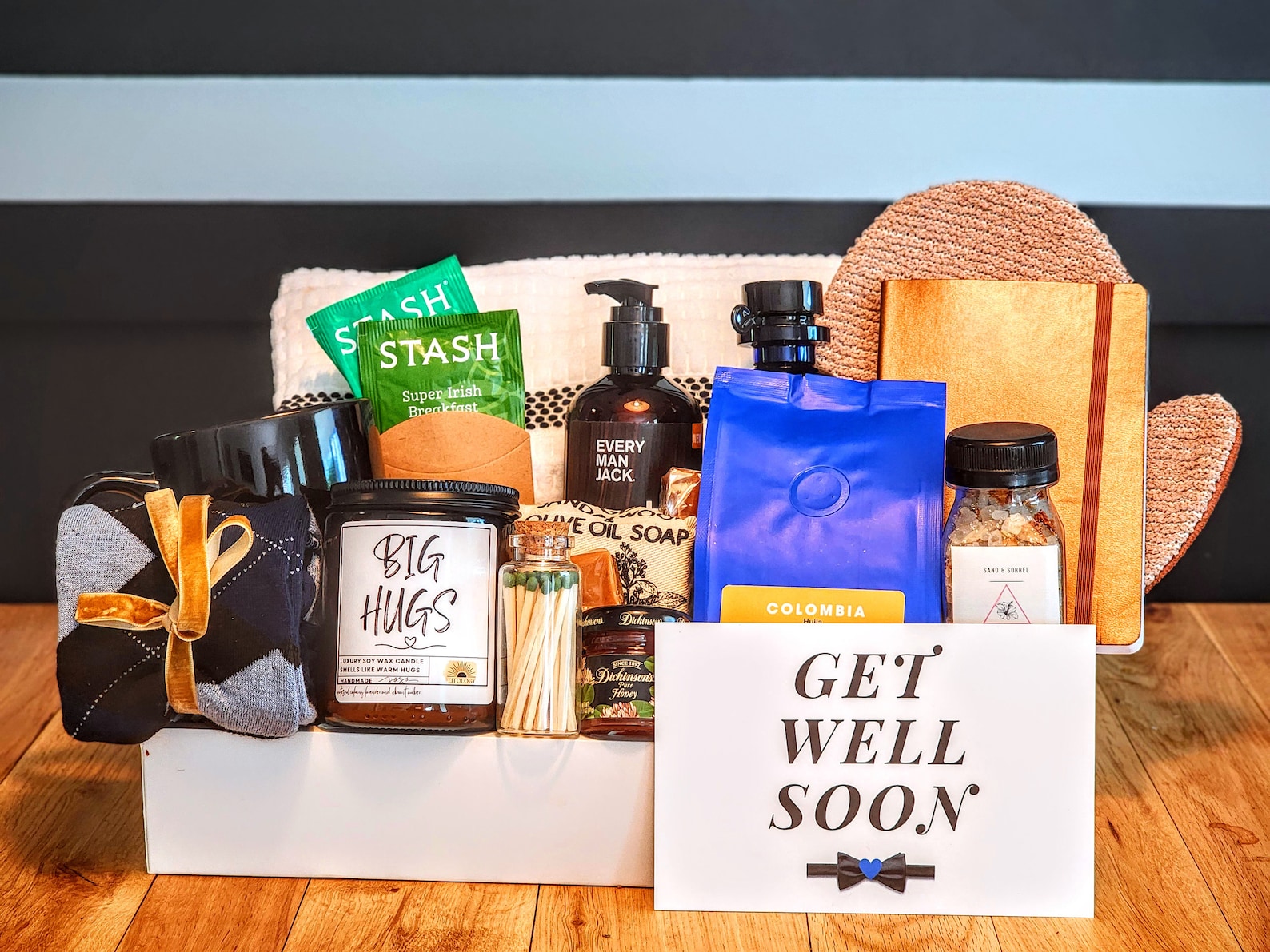 Mens Get Well Gifts Get Well Soon Gift for Men, Get Well Soon Care Package for Men, Care