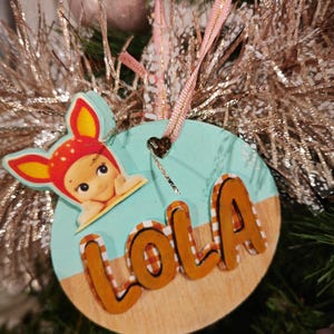 Personalized Christmas balls with name and light