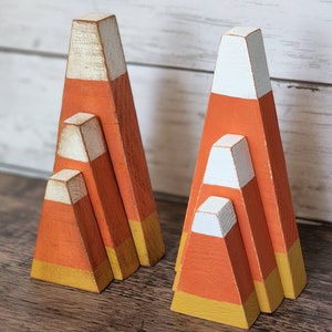 Rustic Wood Candy Corn Tiered Tray Decor, Primitive, Dough Bowl, Seasonal, Fall, Halloween, Home Decor, Farmhouse, Antiqued, Autumn Decor