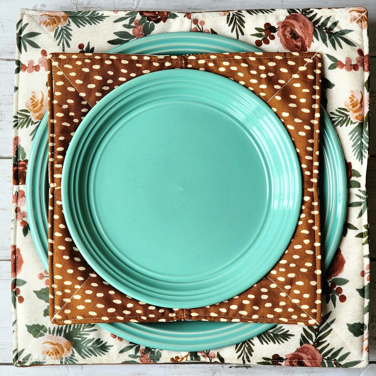 Mauve Floral Plate Cozy, Boho, Set of 2 Reversible, Hot Plate Holder, Plate Cozies, Fall, Microwave Safe, Dinner Plate, Small Plate, Sage - Etsy