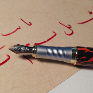 Jinhao fountain pen qalam with left oblique nib for Arabic, Farsi calligraphy Thuluth; Naskh; Diwani; Ruq&#39;ah D2