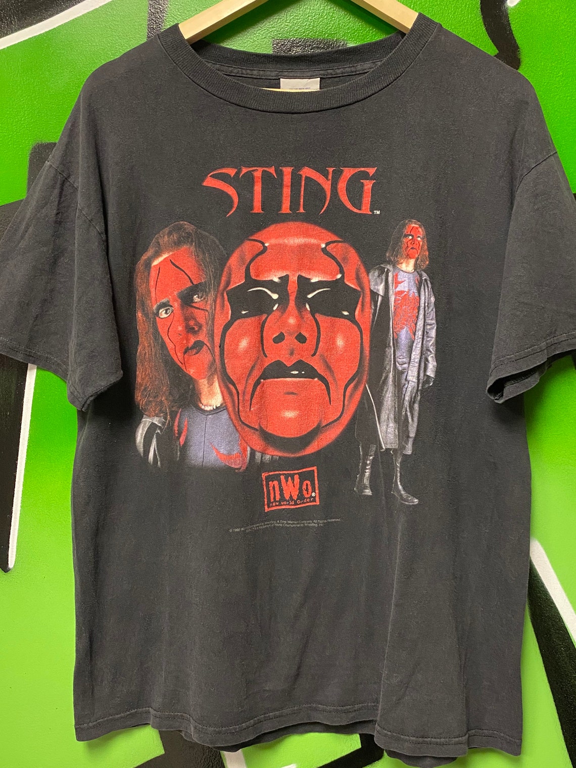 WCW 1998 Vintage Sting NWO Red Face RAP Tee Wrestling T-Shirt | Etsy