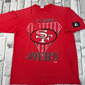 Vintage 90s San Francisco 49ers Starter NFL Football T Shirt Sz L Made In usa