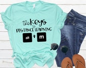 Teacher Shirt - Distance Learning Teacher T-Shirt - The Keys to Distance Learning Zoom "Mute All" - Bella Canvas - Graphic Tee