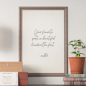 Impresión de cita manuscrita personalizada, Citas de pared personalizadas, Cita de caligrafía personalizada, Citas personalizadas, Letrero personalizado, Regalo de cita personalizado / #COR